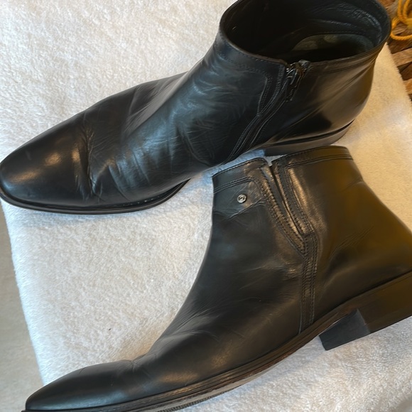Pelle Line Corrente 3200 plain toe side zip black men’s low boot size 41 - Picture 4 of 15